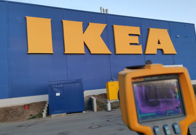 Měření fasády, Ikea Zličín